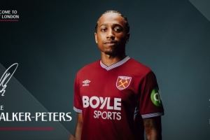 官方：28岁英格兰边卫沃克-彼得斯免签加盟西汉姆